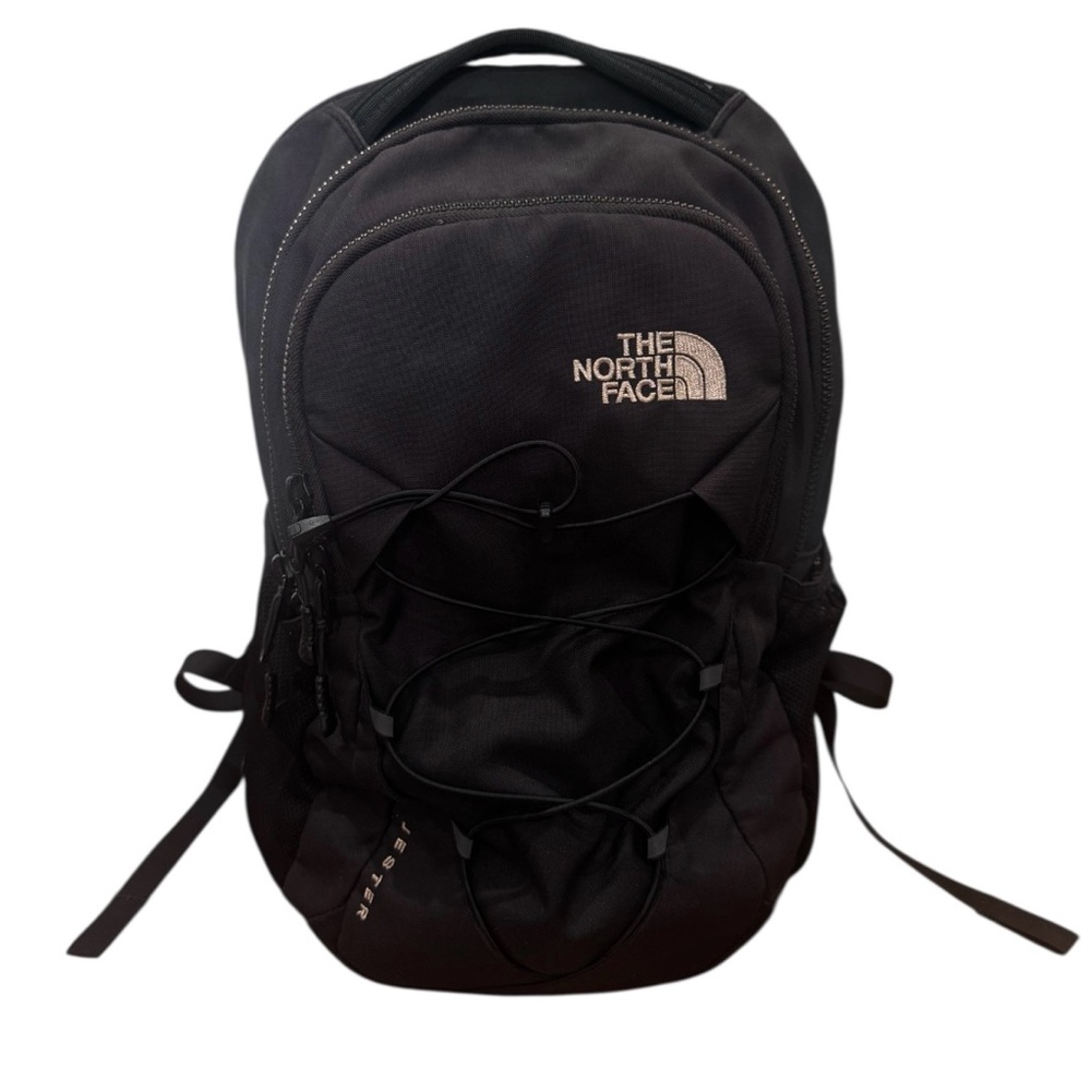 The North Face Black Jester Backpack Gold Logo